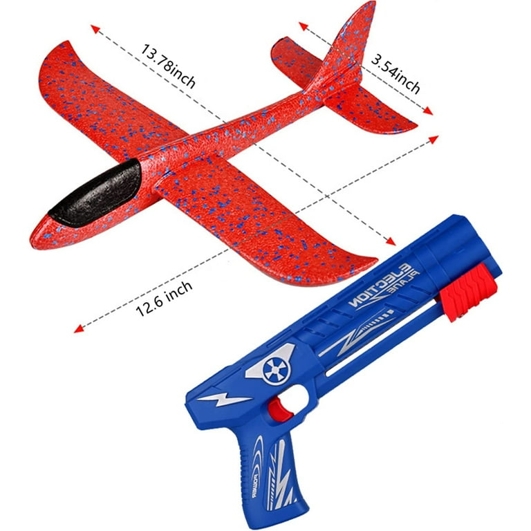 Foam Airplane Launcher Toys with 1 Launcher, 3 Foam Airplanes.