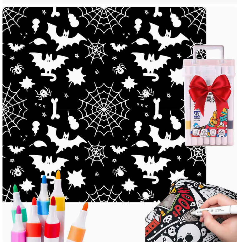 DIY Color Your Own Blanket – Washable Coloring Throw Blanket with Markers