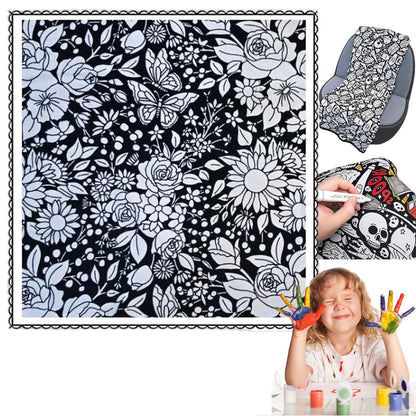 DIY Color Your Own Blanket – Washable Coloring Throw Blanket with Markers