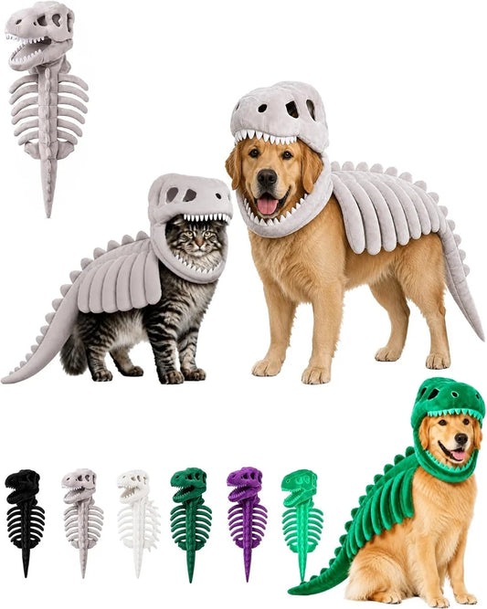 Dinosaur Skeleton Pet Costume – Turn Your Pet Into a Roaring Dino