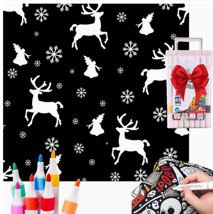 DIY Color Your Own Blanket – Washable Coloring Throw Blanket with Markers