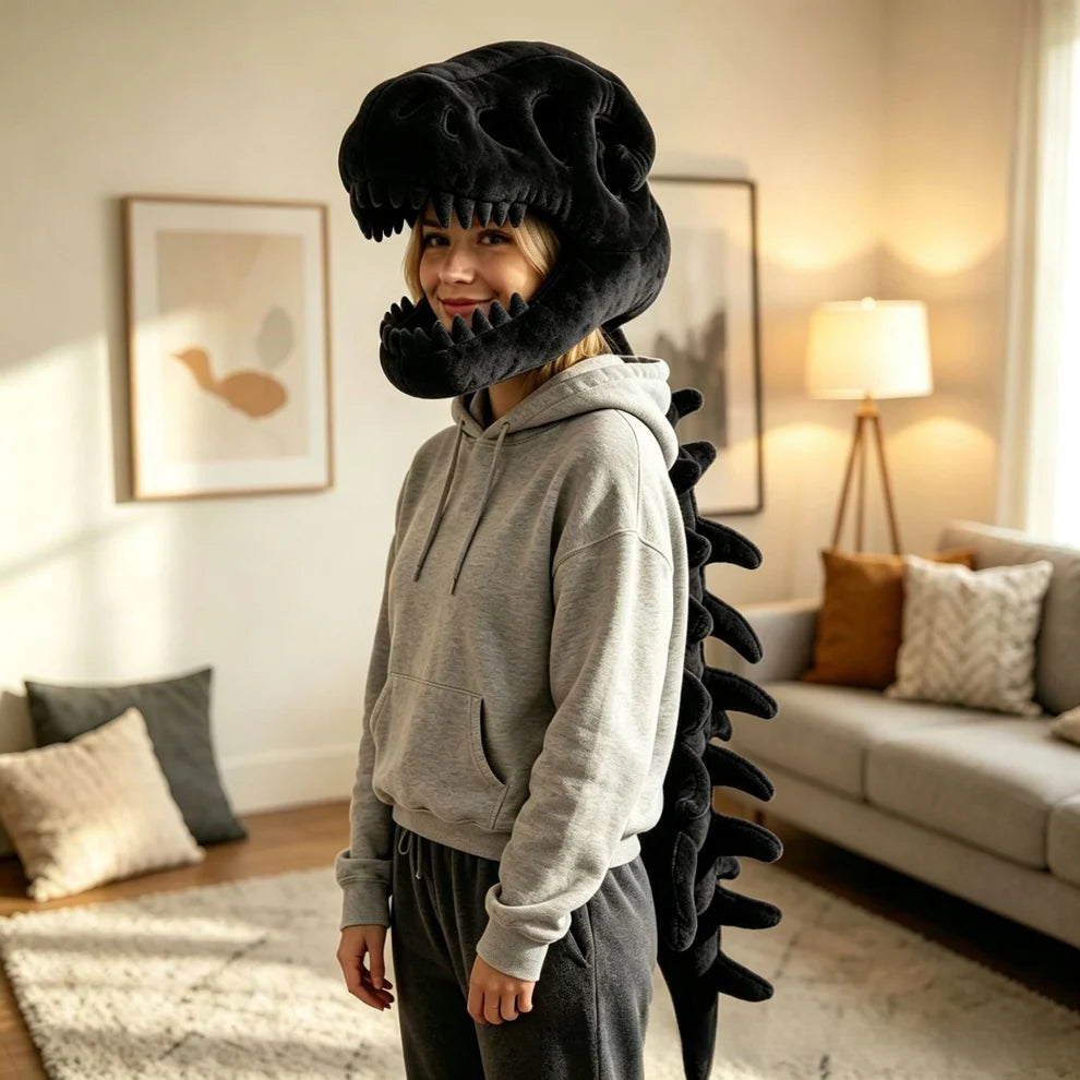 Dinosaur Skeleton Headgear Pillow