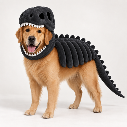 Dinosaur Skeleton Pet Costume – Turn Your Pet Into a Roaring Dino