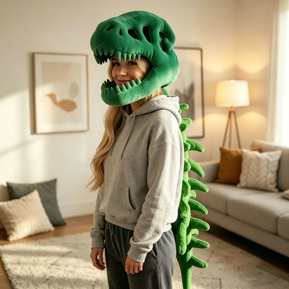Dinosaur Skeleton Headgear Pillow