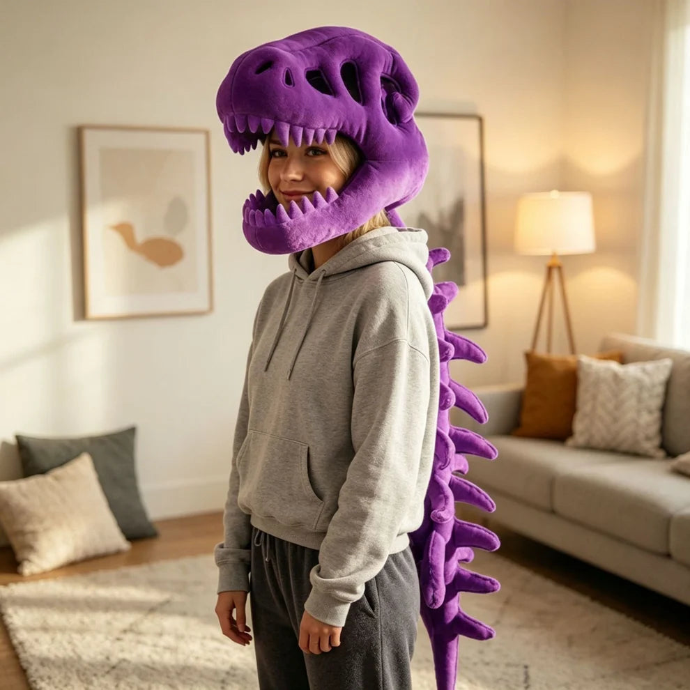 Dinosaur Skeleton Headgear Pillow