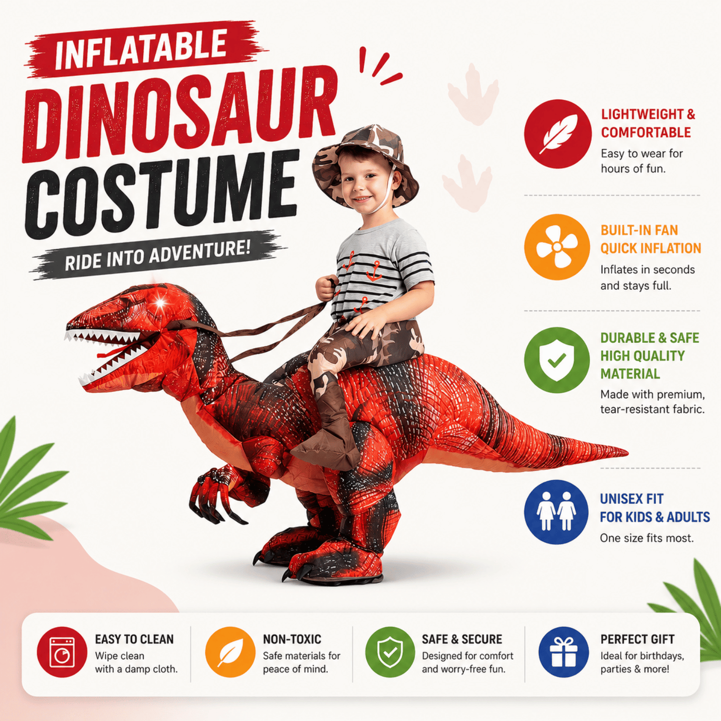 Ride Into Adventure with a Giant Dinosaur