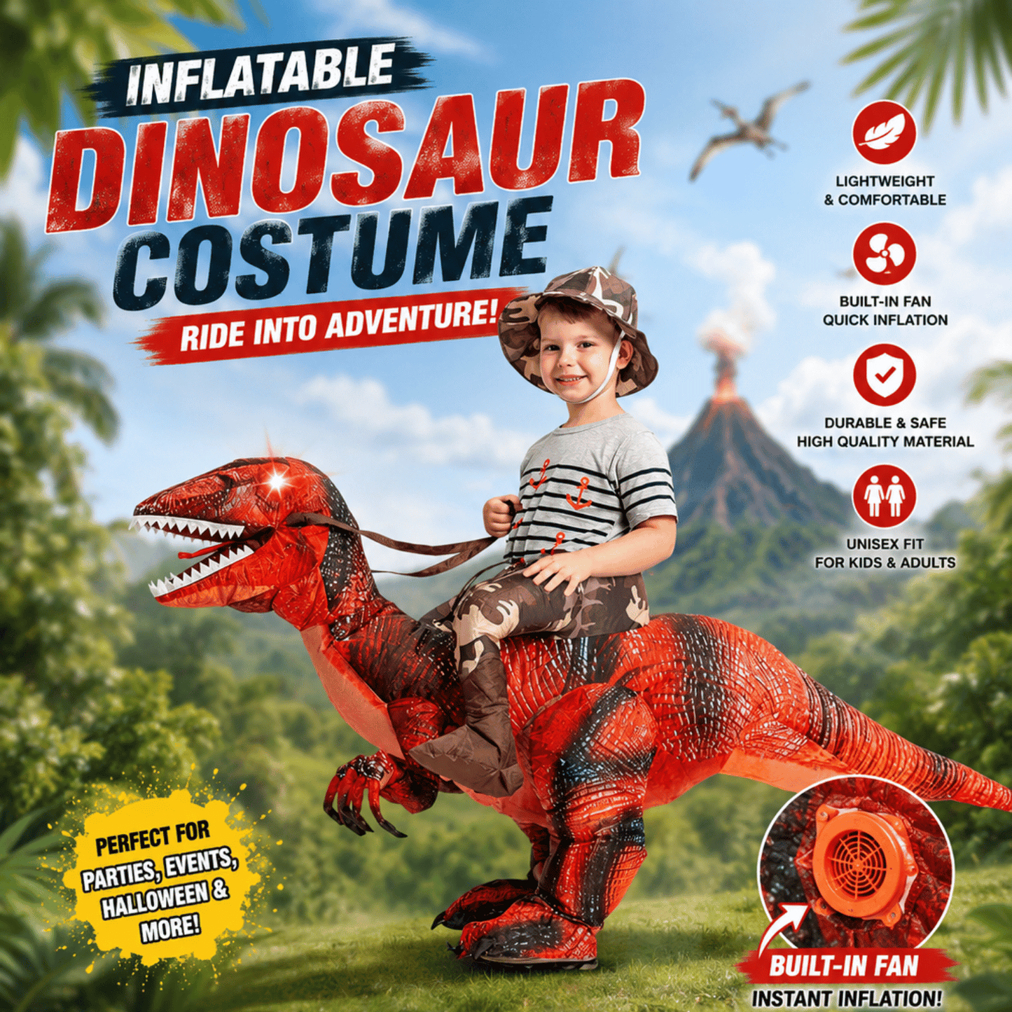 Ride Into Adventure with a Giant Dinosaur