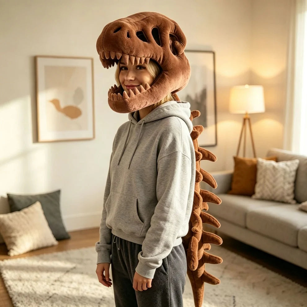 Dinosaur Skeleton Headgear Pillow