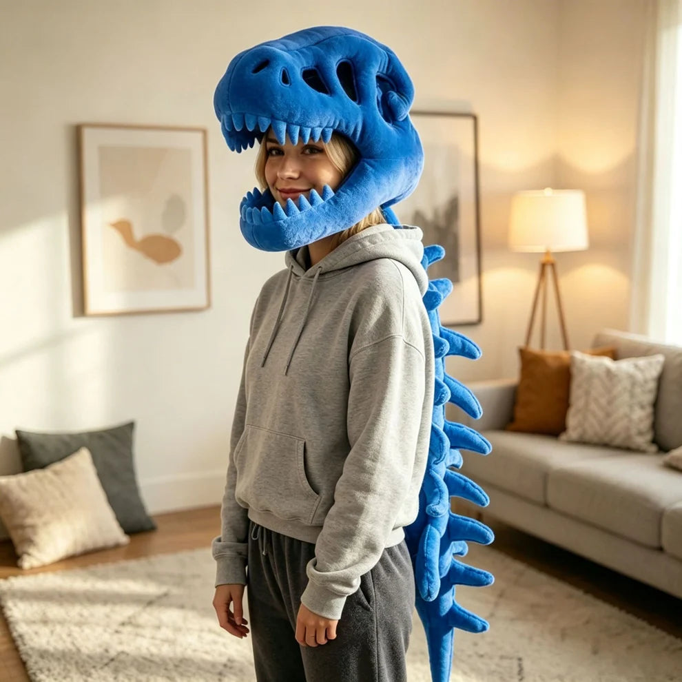Dinosaur Skeleton Headgear Pillow