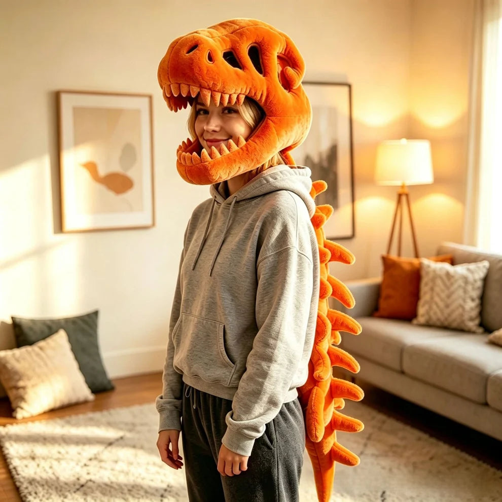 Dinosaur Skeleton Headgear Pillow