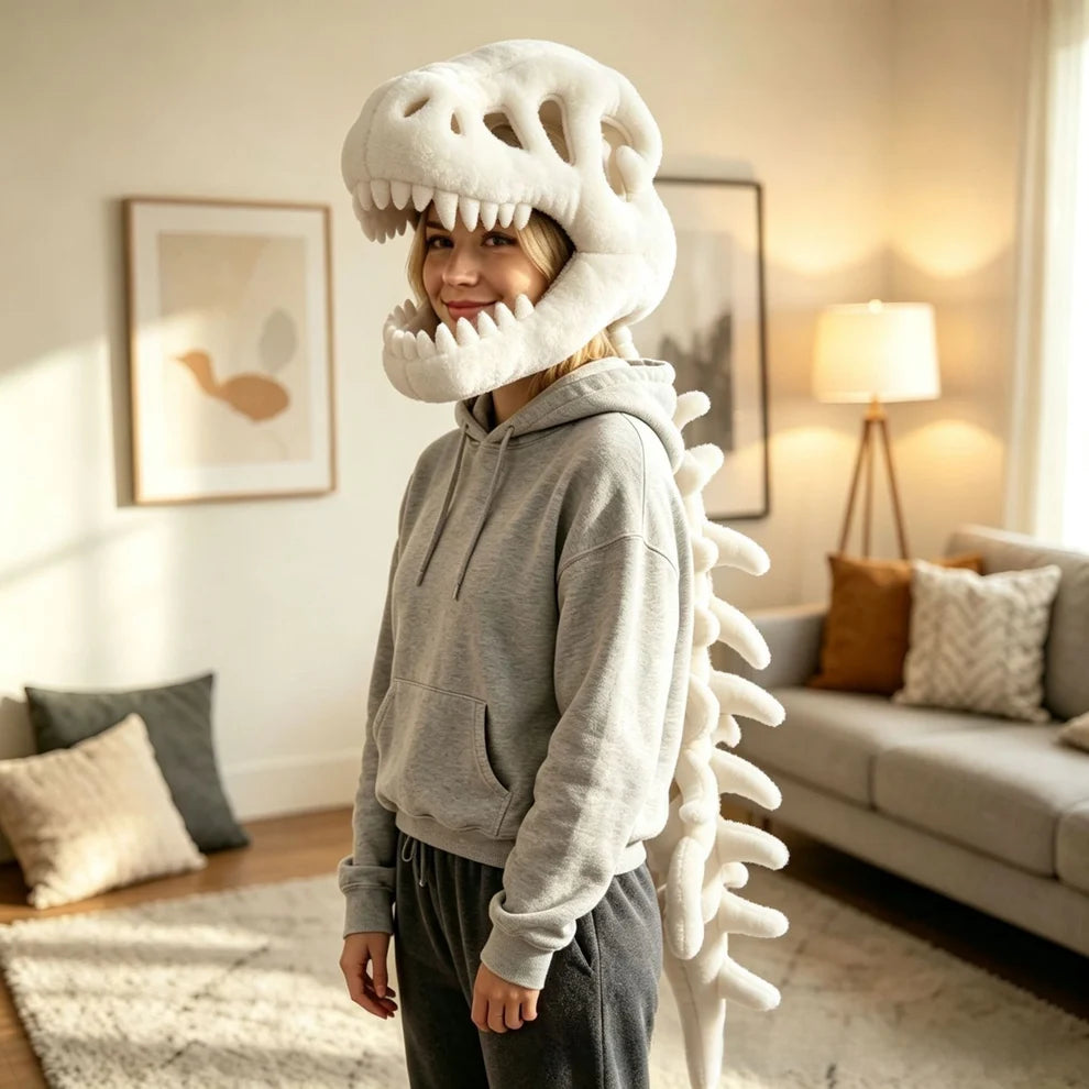 Dinosaur Skeleton Headgear Pillow